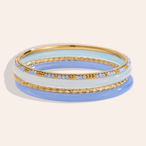 PRE ORDER | Azure Glow Bangle Set