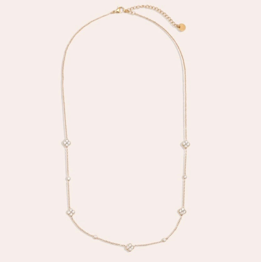 Small Diamond Flower Necklace