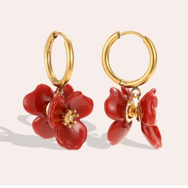 PRE ORDER | Scarlet Bloom Earrings