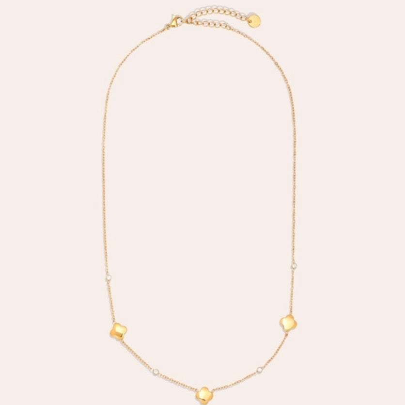 Lucky Flower Plate necklace