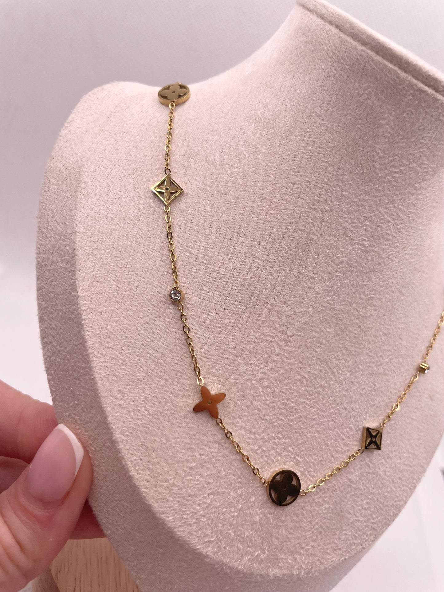 Mini Charm Gold Necklace – Dainty Designer Style Layering Chain
