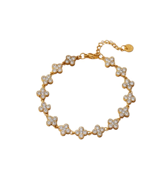 Blossom Crystal Bracelet – Gold