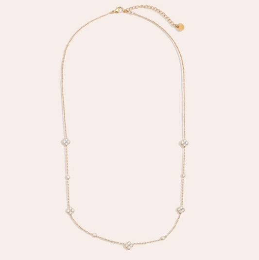 Small Diamond Flower Necklace