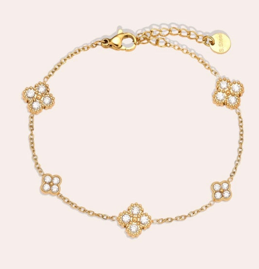 Lucky Clover Flower bracelet