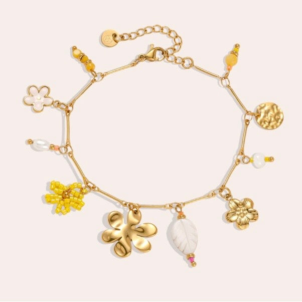 PRE ORDER | Golden Bloom Charm Bracelet