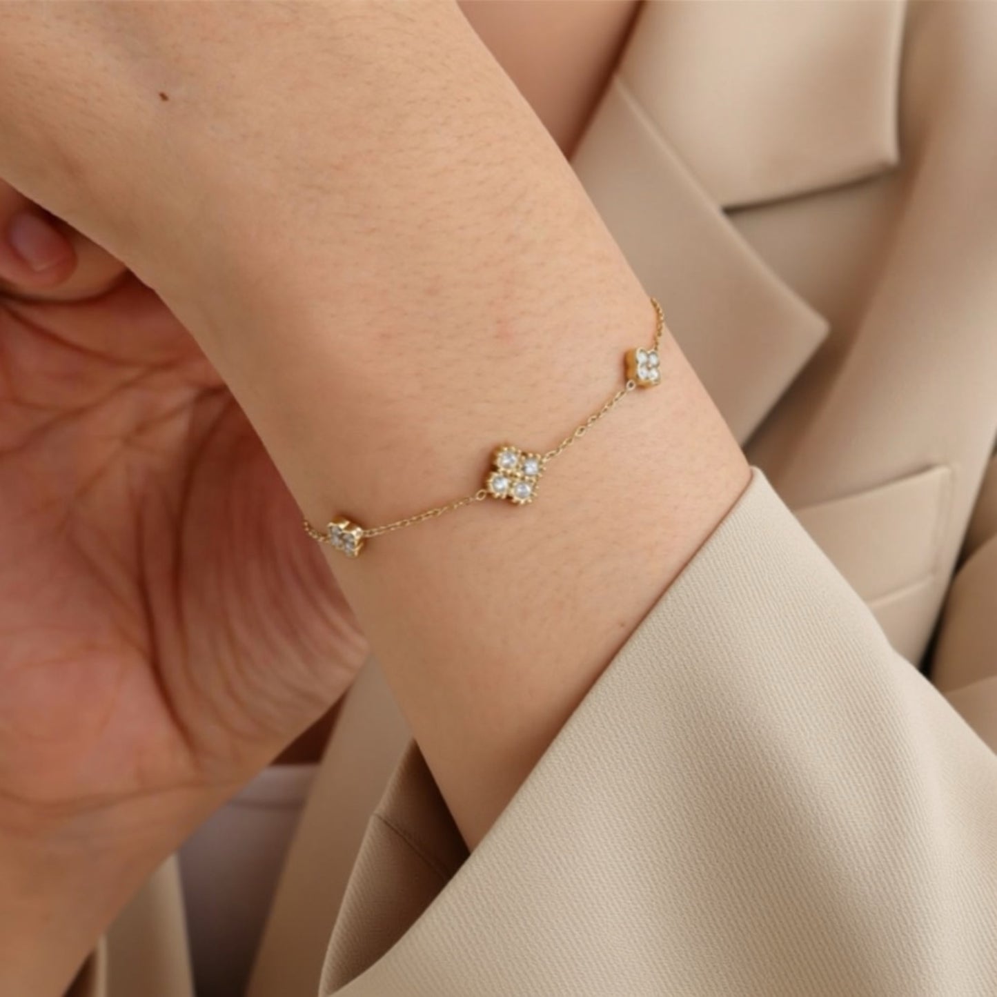 Lucky Clover Flower bracelet