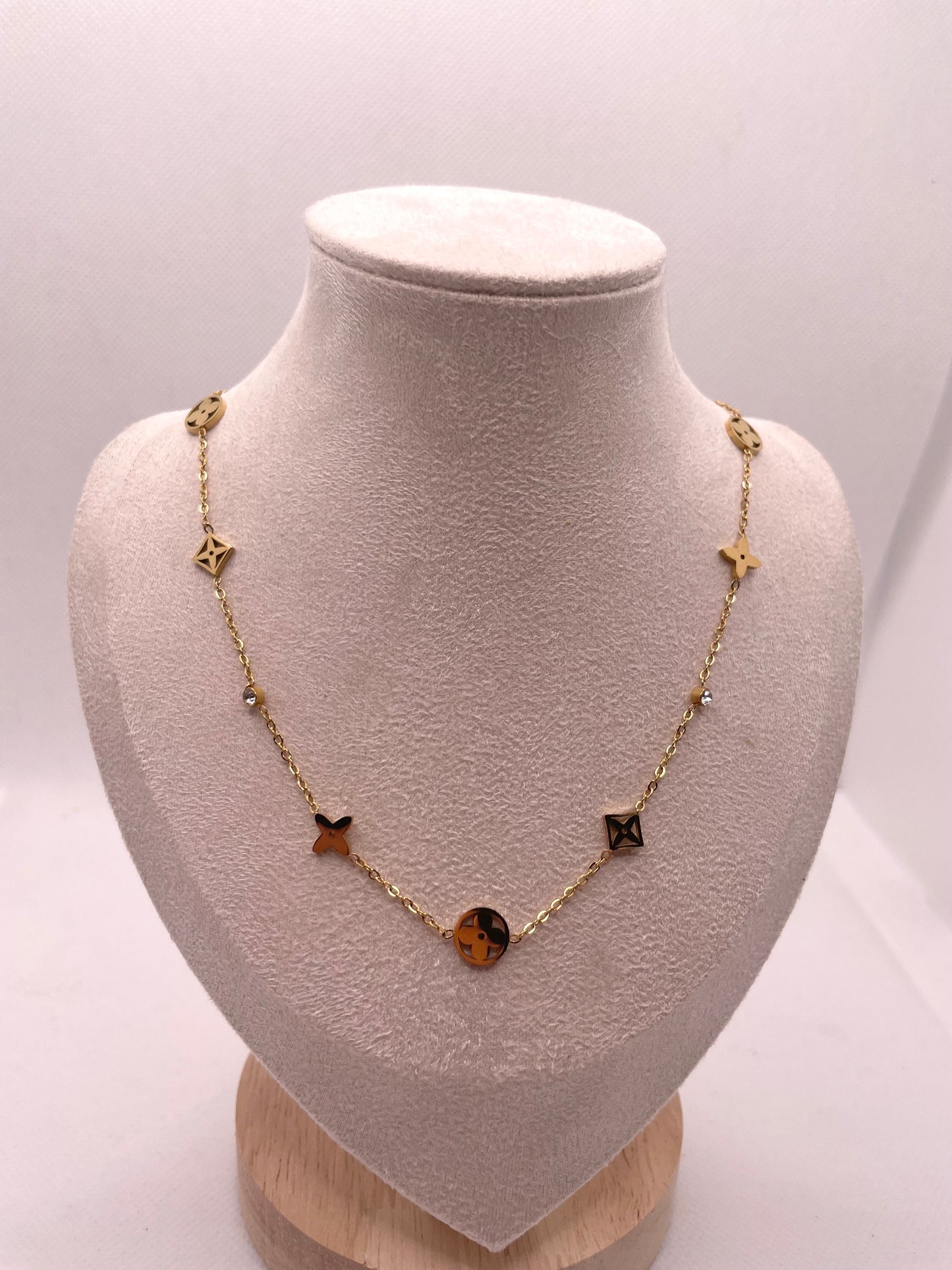 Mini Charm Gold Necklace – Dainty Designer Style Layering Chain