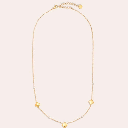 Lucky Flower Plate necklace