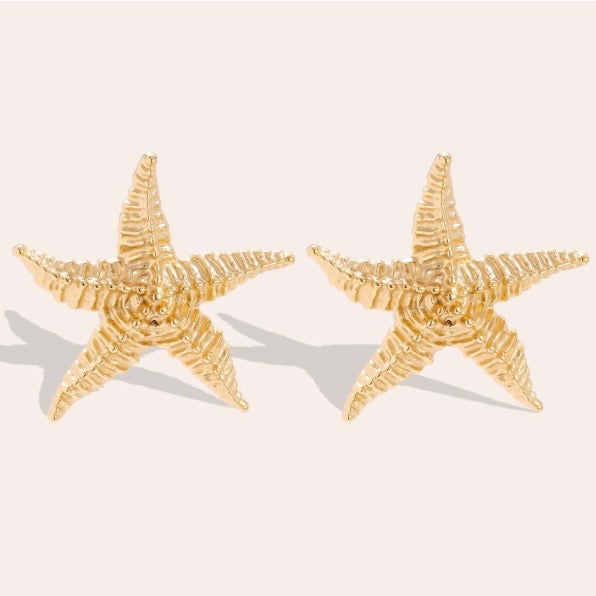 PRE ORDER | Golden Starfish Earrings